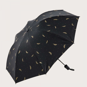 Feather Print Sunscreen Umbrella