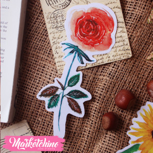 Bookmark-Red Flower