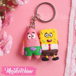 Keychain-Spongebob&Baset 