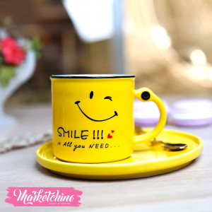 Ceramic Cup&plate-Smille 