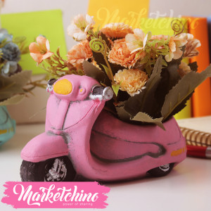 Decor-Motorcycle-Yellow Flowers 