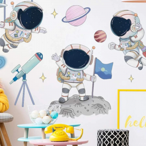 2sheets Kids Astronaut Print Wall Sticker