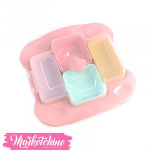 ٍSun Cook Set of Plastic-Food Storage -Pink
