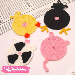 Crochet Coaster-Colorful (Set OF 4 )