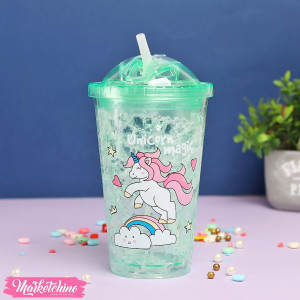 Frozen Ice Cup-Green Unicorn 