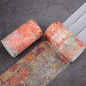 3pcs Metallic Flower Pattern Washi Tape ( 200 CM )
