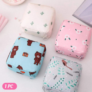 1 pc Random Portable Fabric Sanitary Napkin Bag