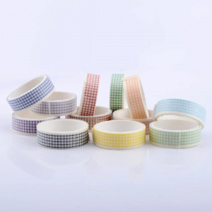 12 Rolls Plaid Pattern Washi Tape ( 200 CM ) 