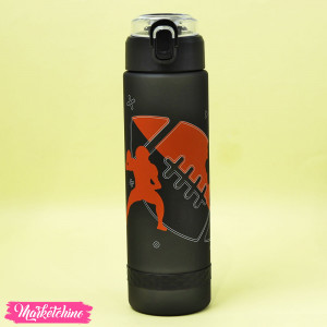 Acrylic Measuring Water Bottle - American Football