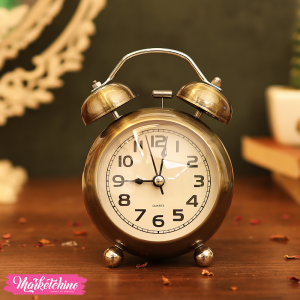 Metal Alarm Clock-Metalic Olive