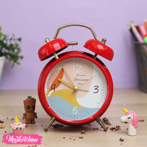 Metal Alarm Clock-Red