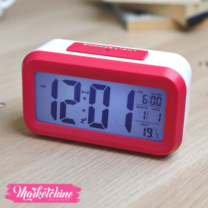 Acrylic Digital Alarm-Fuchsia 