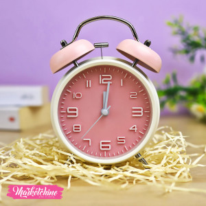 Metal Alarm Clock-Pink 