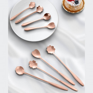 4pcs Flower Design Spoon