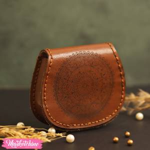 Leather Coins Holder-Flower