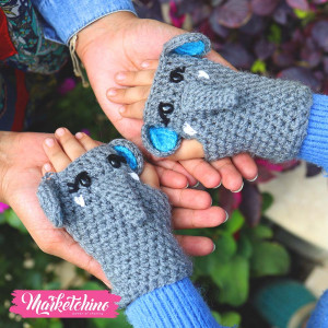 Gloves For Kids-Gray Elephant 