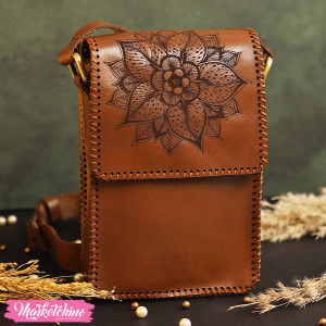 Leather Cross Bag-Flower