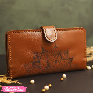 Leather Wallet-Flower