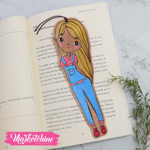 Leather Bookmark-Blond Girl