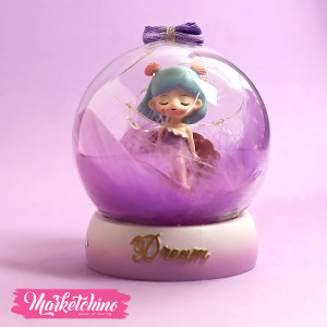 Glass Lighting Lamp-Purple Girl