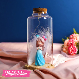 Glass Lighting Lamp-Light Blue Dress 1