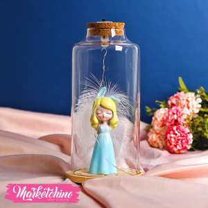 Glass Lighting Lamp-Light Blue Dress 