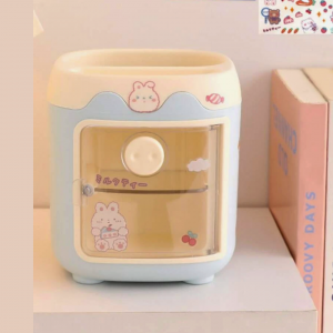 Acrylic Pig Pen Holder &Stationery Organiser Box-Purple