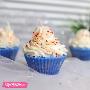 Candle-Birthday Cake-Blueberry-Blue