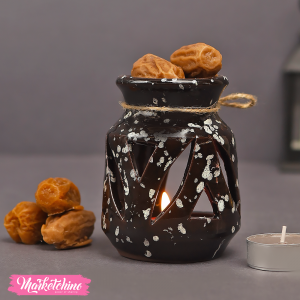 Ceramic censer With Candle-Coconut &vanilla
