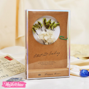 Gift Card With Box Baby Flower-Green