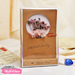 Gift Card With Box Baby Flower-Purple