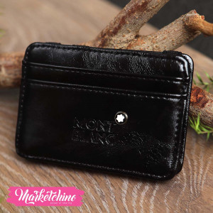 Leather Card Case-Mont Blanc-Black