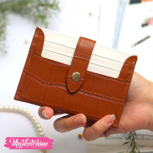 Leather Card Case-Brown
