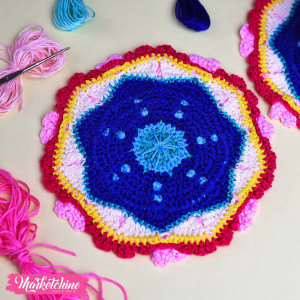 Crochet Coaster-Colorful 