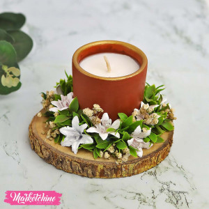 Candle-White Flower