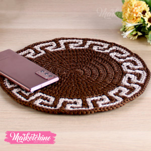 Coaster-Crochet-Brown
