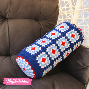 Cushion-Crochet-Blue