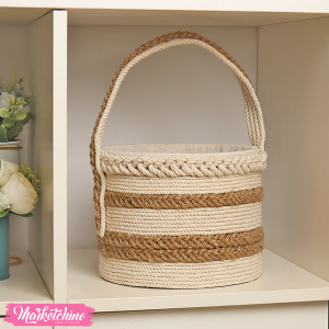 Crochet Basket -  Off White