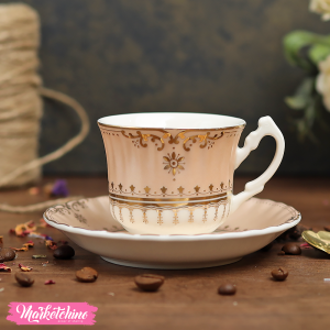 Ceramic Coffee Cup&plate-Pink