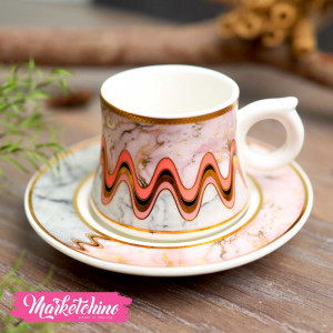 Ceramic Coffee Cup&plate-Gray&Simon 