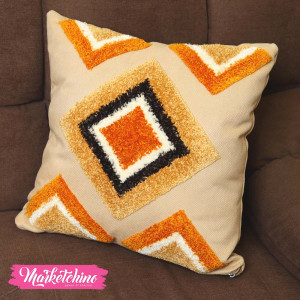 Cushion-Crochet-Gold&Orange