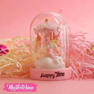Glass Lighting Lamp- Pink Amusement Park