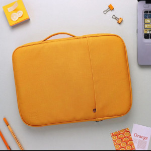 Leather waterproof Laptop Sleeve-Orange-15.6 Inch 