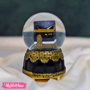 Ceramic Snow Ball-Kaaba-Black&Gold