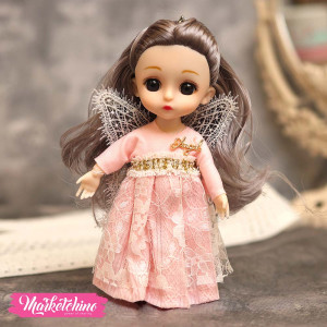 Hard Rubber-Doll-Pink Dress (16 cm )