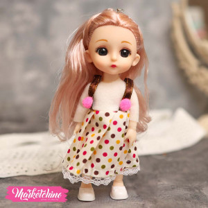 Hard Rubber-Doll-Colourful Dress (16 cm )