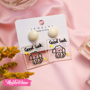 Acrylic Earring-Good Luck