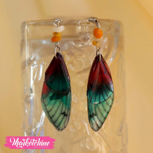 Resin Earring-Green Leave 