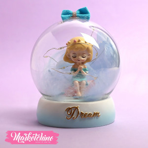 Glass Lighting Lamp-Light Blue Girl