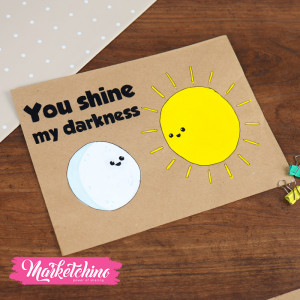 Gift Card Envelope-You Shine My Darkness